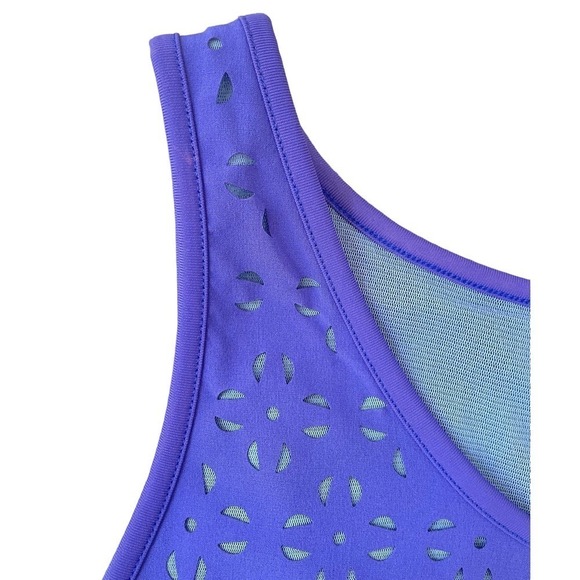 Title Nine Nimblene Illusion Eyelet Purple & Blue Tank Dress | Small - Picture 10 of 10